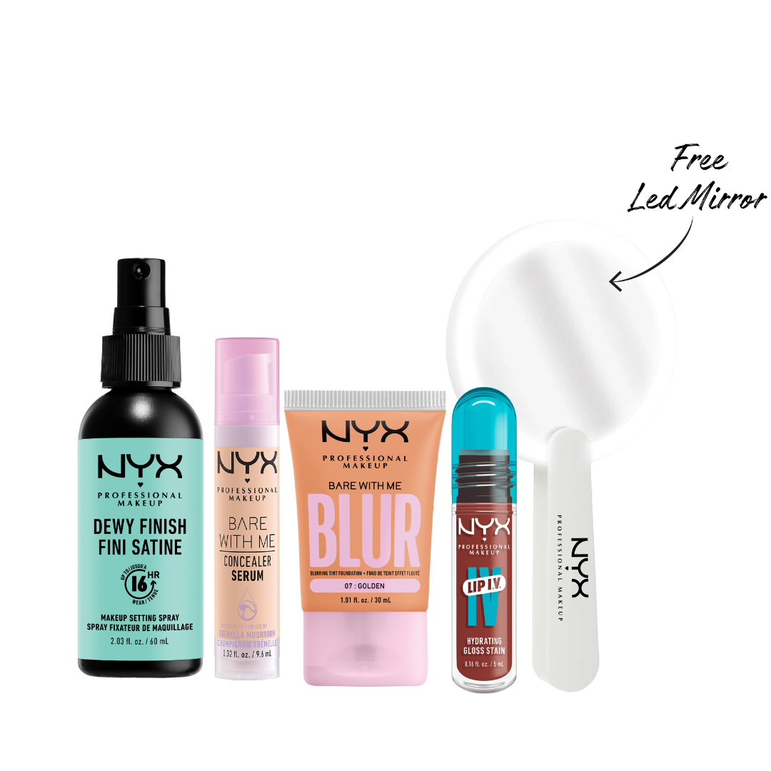 Lip IV Lip Gloss + Bare With Me Concealer + Bare with Me Blur Tint Foundation + FREE Led Mirror 