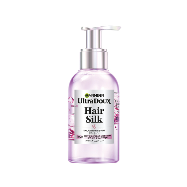 Garnier Ultra Doux Rice Water Hair Silk Smoothing Serum For Long Hair and High Shine- 115 ML