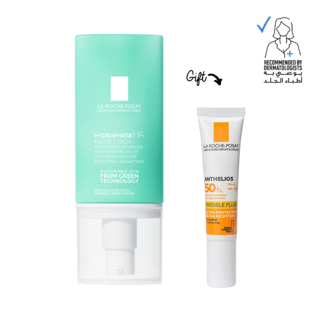 Hydraphase Rich Moisturiser 50 ML + FREE Anthelios UVMUNE 400 invisible fluid 15 ML