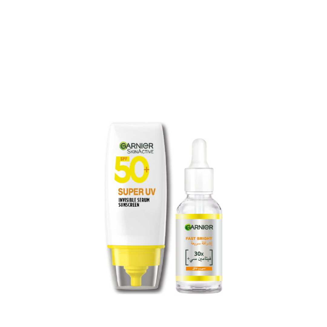 Super UV Invisible Serum Sunscreen 30 ml + Skin Active Fast Bright Vitamin C Serum 30 ml At 20% OFF