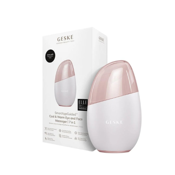 Geks eCool & Warm Eye and Face Massager| 7 in 1 -White