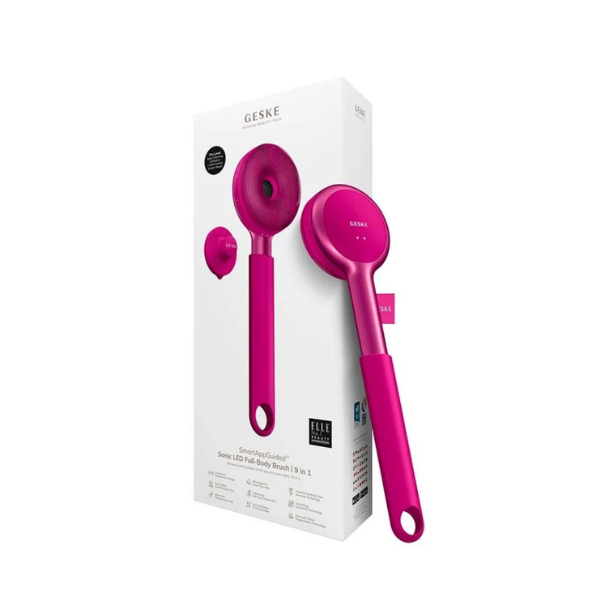 Geske Sonic LED Full Body Brush| 9 in 1- Magenta