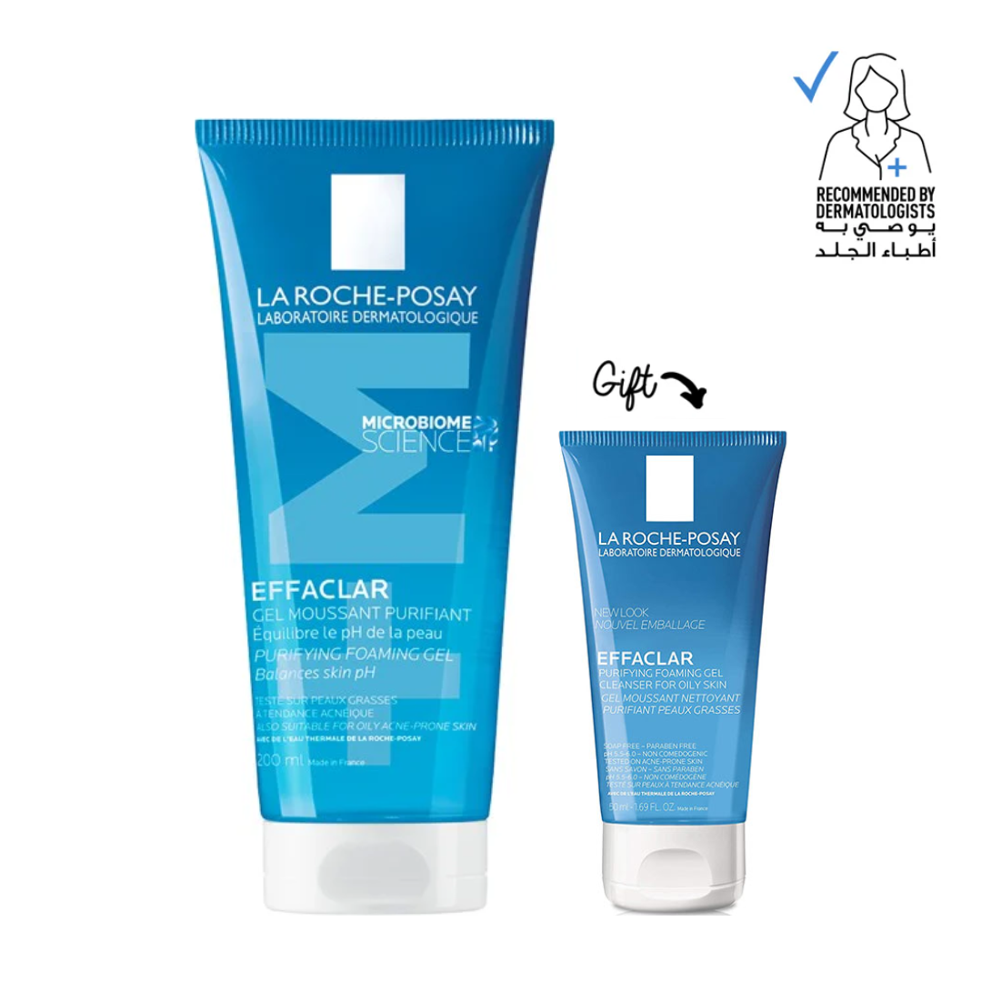 Effaclar Acne Foaming Cleansing Gel 200 ML + FREE Effaclar Foaming Gel 50 ML