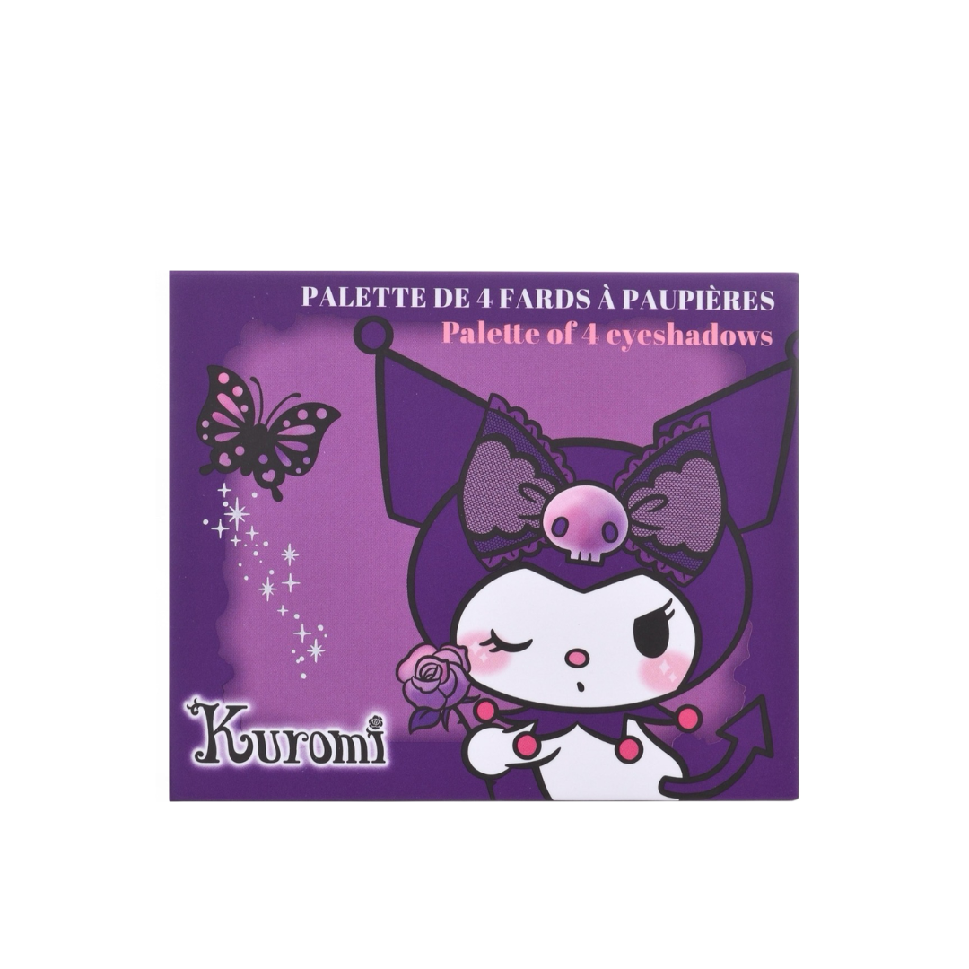 Kuromi Eyeshadow Pal 4colors +Brush Mirror