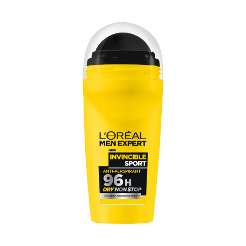 L'Oréal Paris Men Expert- Invincible Sport Absorbing Anti Perspirant 96H Deodorant Roll-On | Loolia Closet