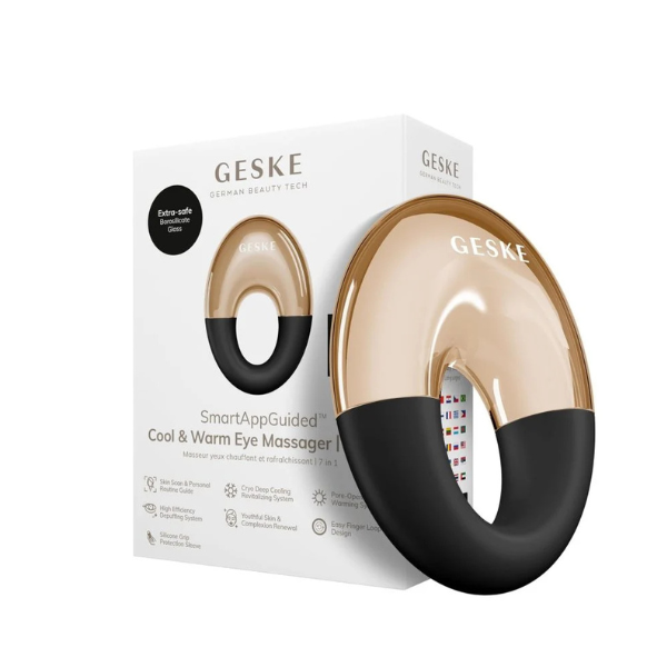 Geske Cool & Warm Eye Massager| 7 in 1- Black
