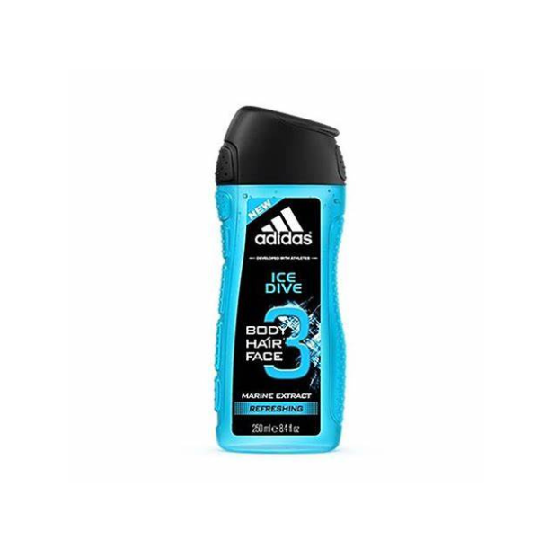 Adidas New 3 in 1 Ice Dive Shower Gel- 250 ML
