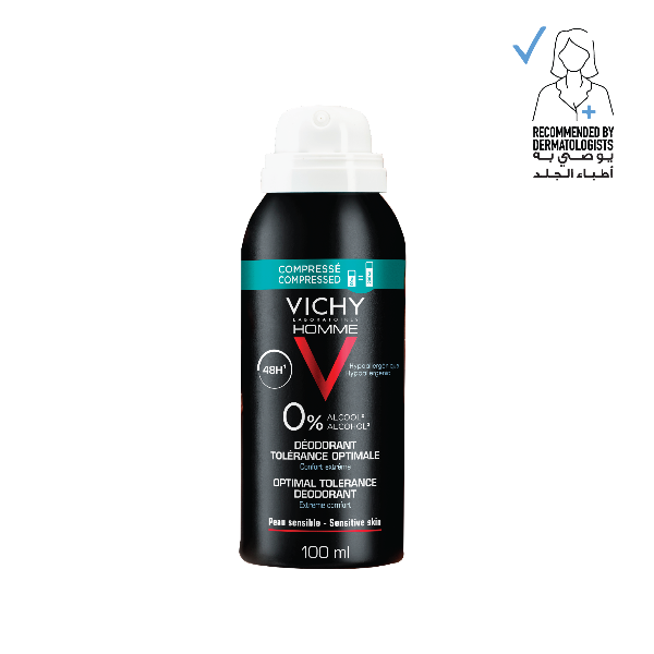 Vichy - 48 Hour Anti-Perspirant Optimal Tolerance Deodorant Spray for Men 125ml