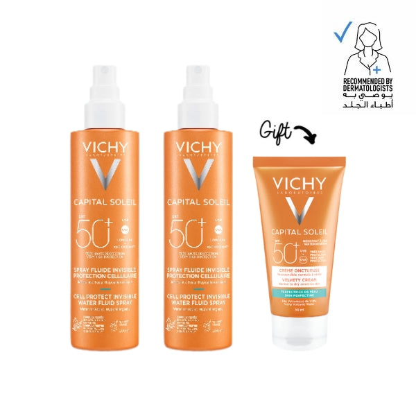 2x Capital Soleil Spray SPF50+ + FREE Capital Soleil Sunscreen