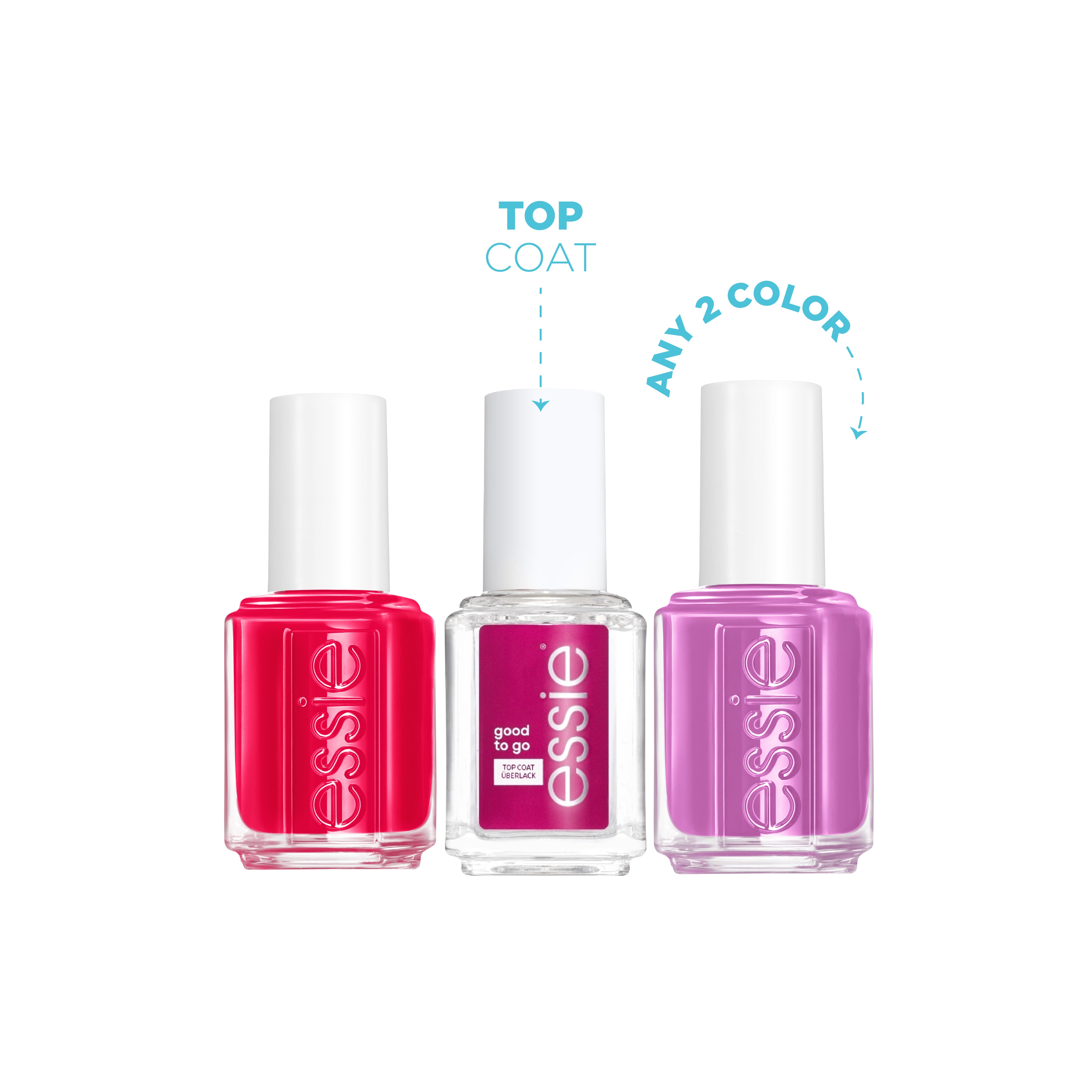 2x Essie Color + Top Coat At 30% OFF