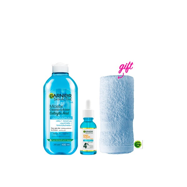 Fast Clear Serum + Micellar Water Facial + Free Fast Clear Blue Face Towels