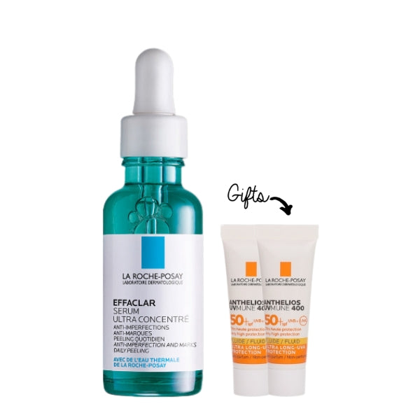 La Roche-Posay Effaclar Serum 30 ML + FREE Anthelios UV Mune 3 ML | Loolia Closet
