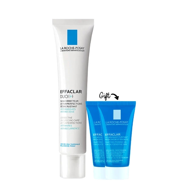 Effaclar Duo+ SPF30 Acne Treatment Cream + 2x Mini Gel