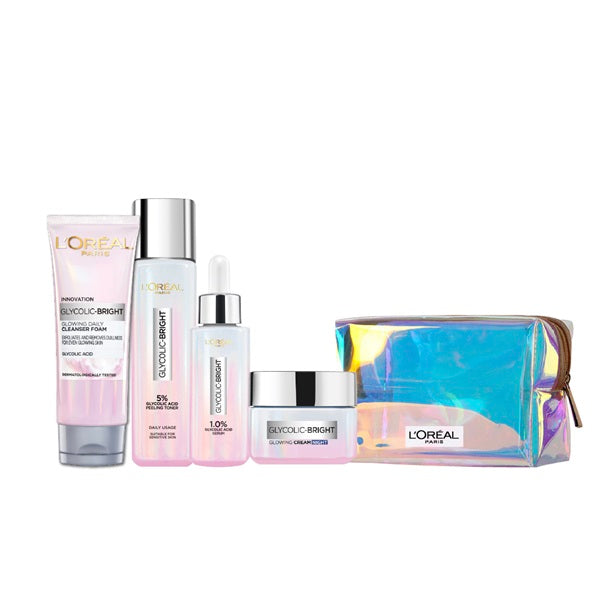 Glycolic Bright Routine + FREE Holographic Pouch At 20% OFF