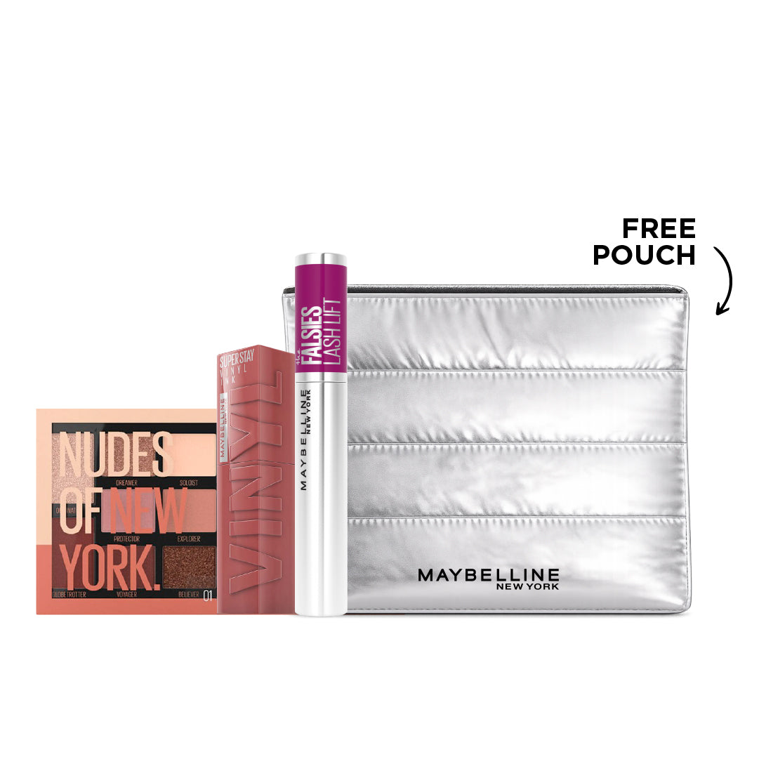 Nudes of New York Palette + Vinyl Ink Lipstick + Mascara + FREE Pouch At 25% OFF