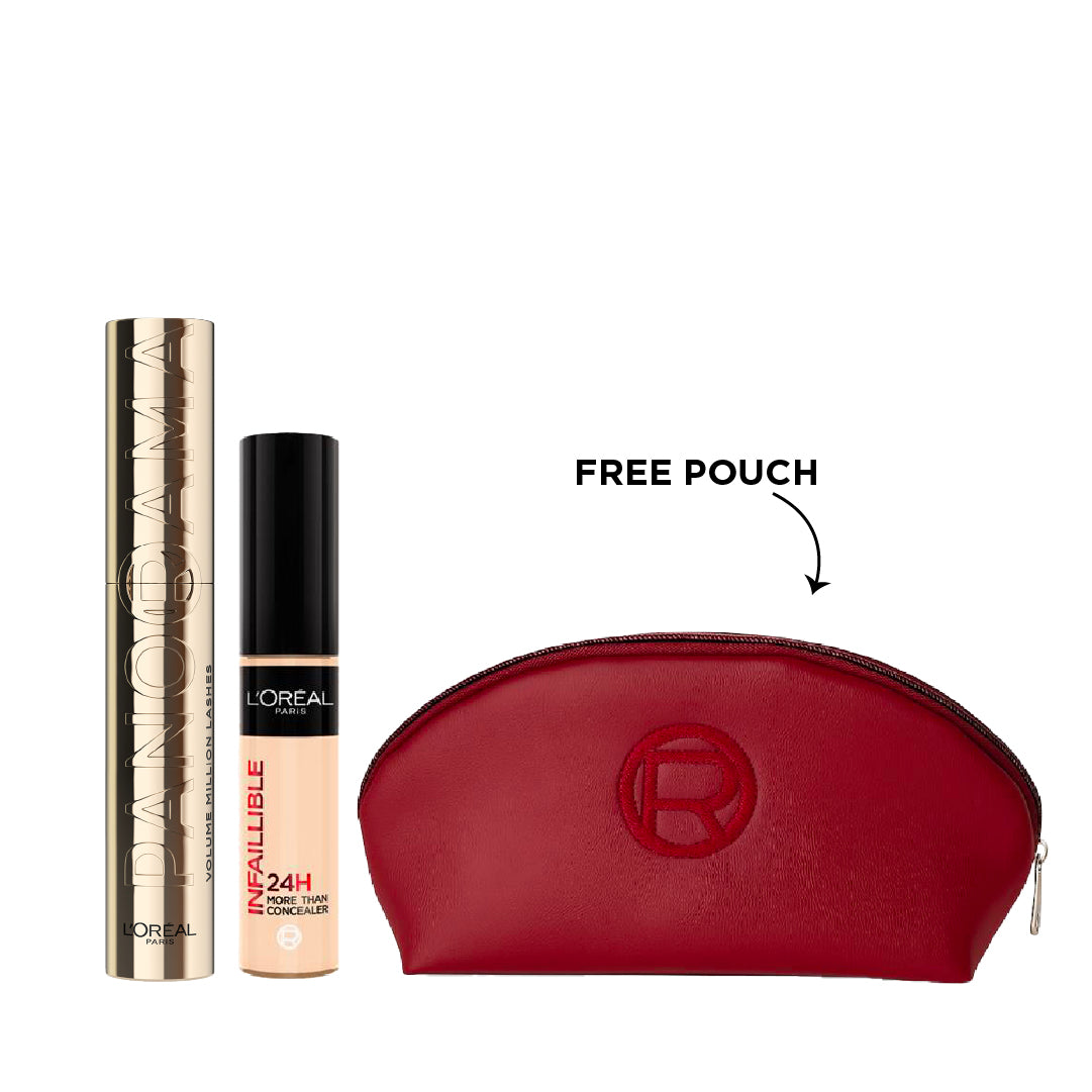 Panorama Mascara + Infaillible Concealer + FREE Pouch At 20% OFF