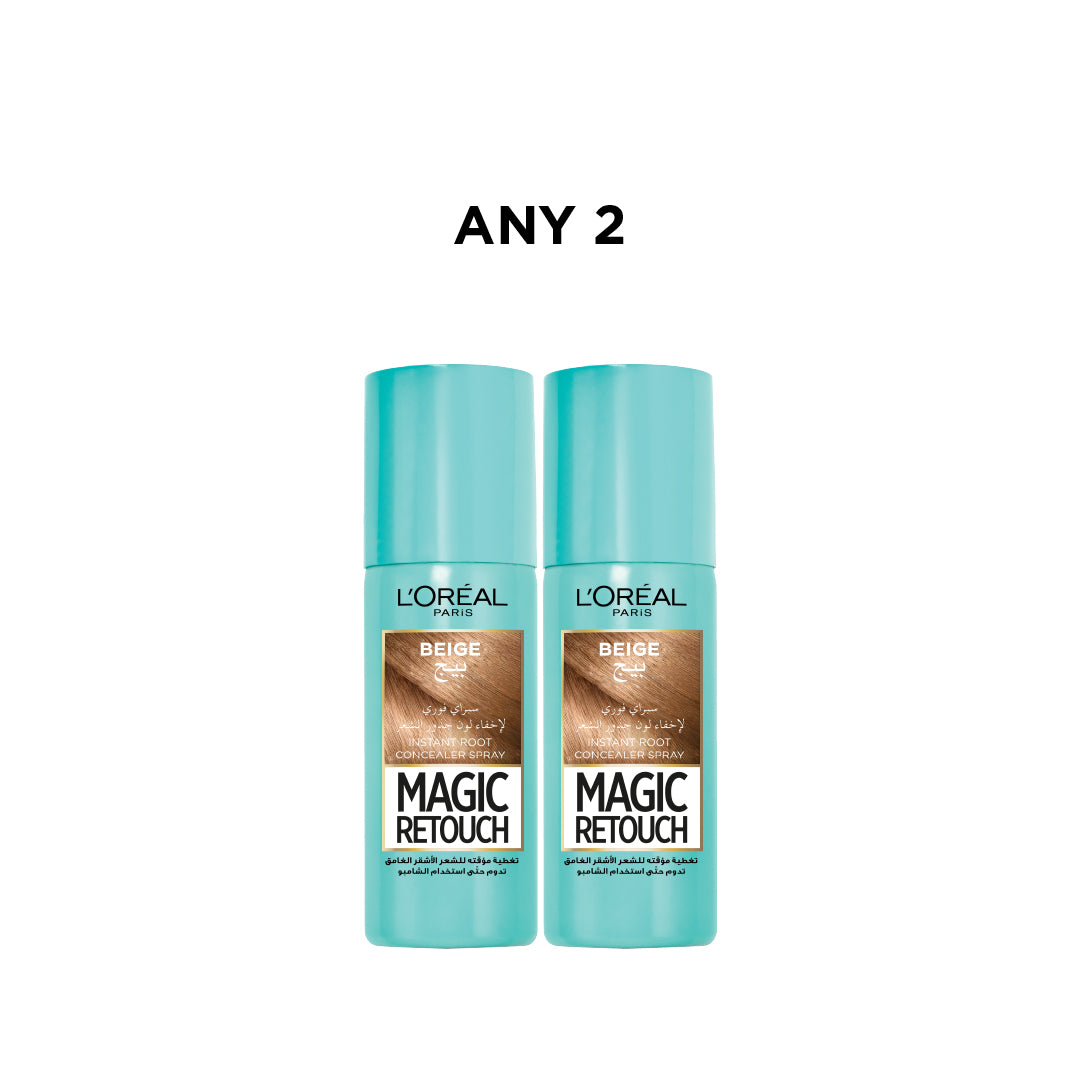 2x Magic Retouch Hair Roots Concealer Spray At 20% OFF