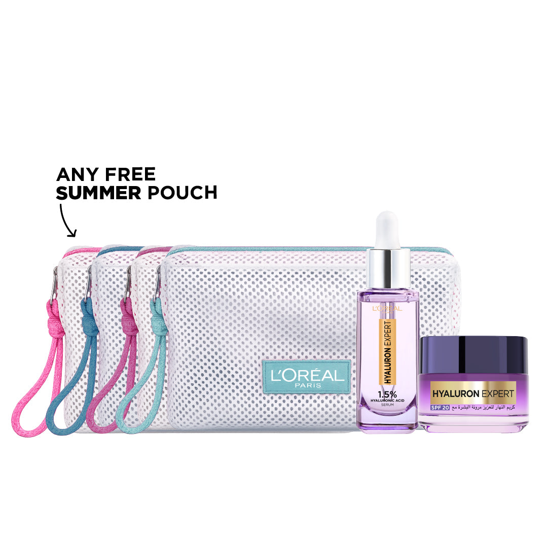 Hyaluron Expert Replumping Face Serum + Anti-Aging Day Cream + Free Summer Pouch At 20%% OFF