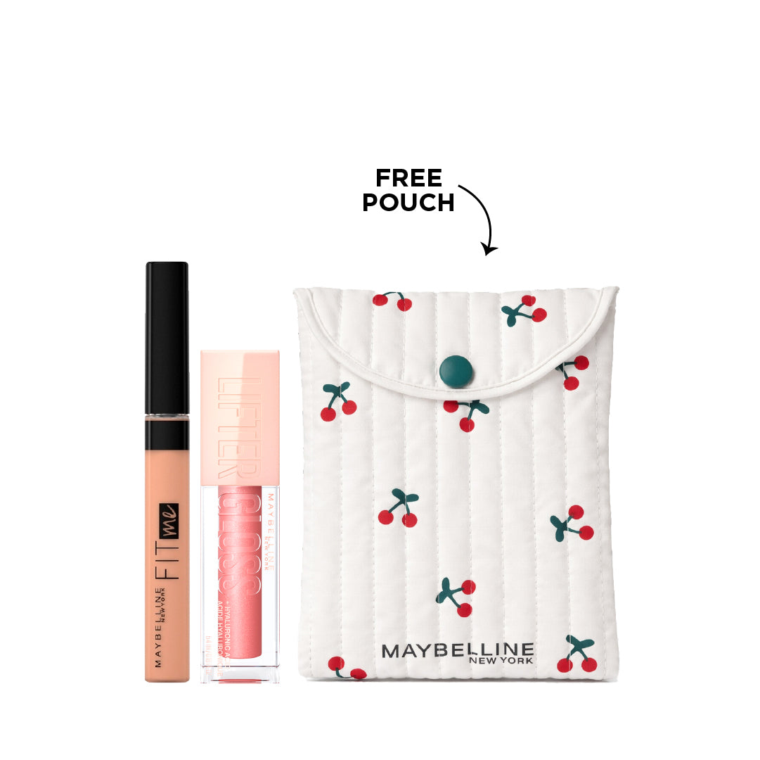Lifter Lip Gloss + Fit Me Concealer + FREE Pouch At 25% OFF