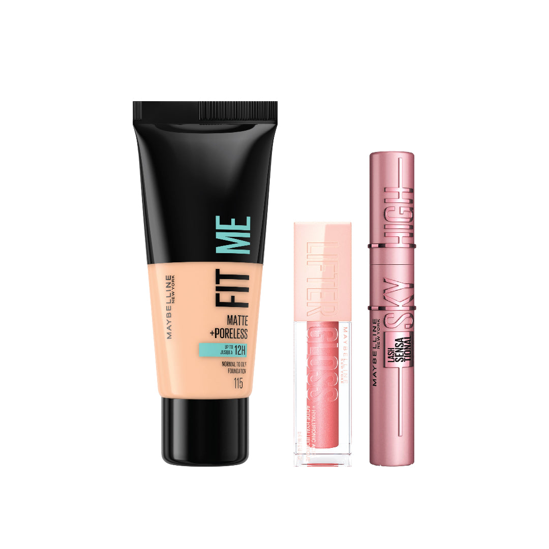 Fit me Foundation + Lip Gloss + Sky High At 15% OFF