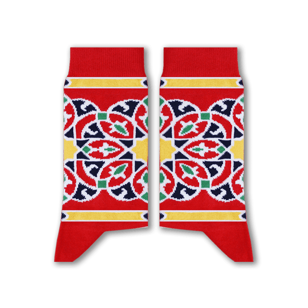 Sikasok Khayamiya Socks (Red) | Loolia Closet