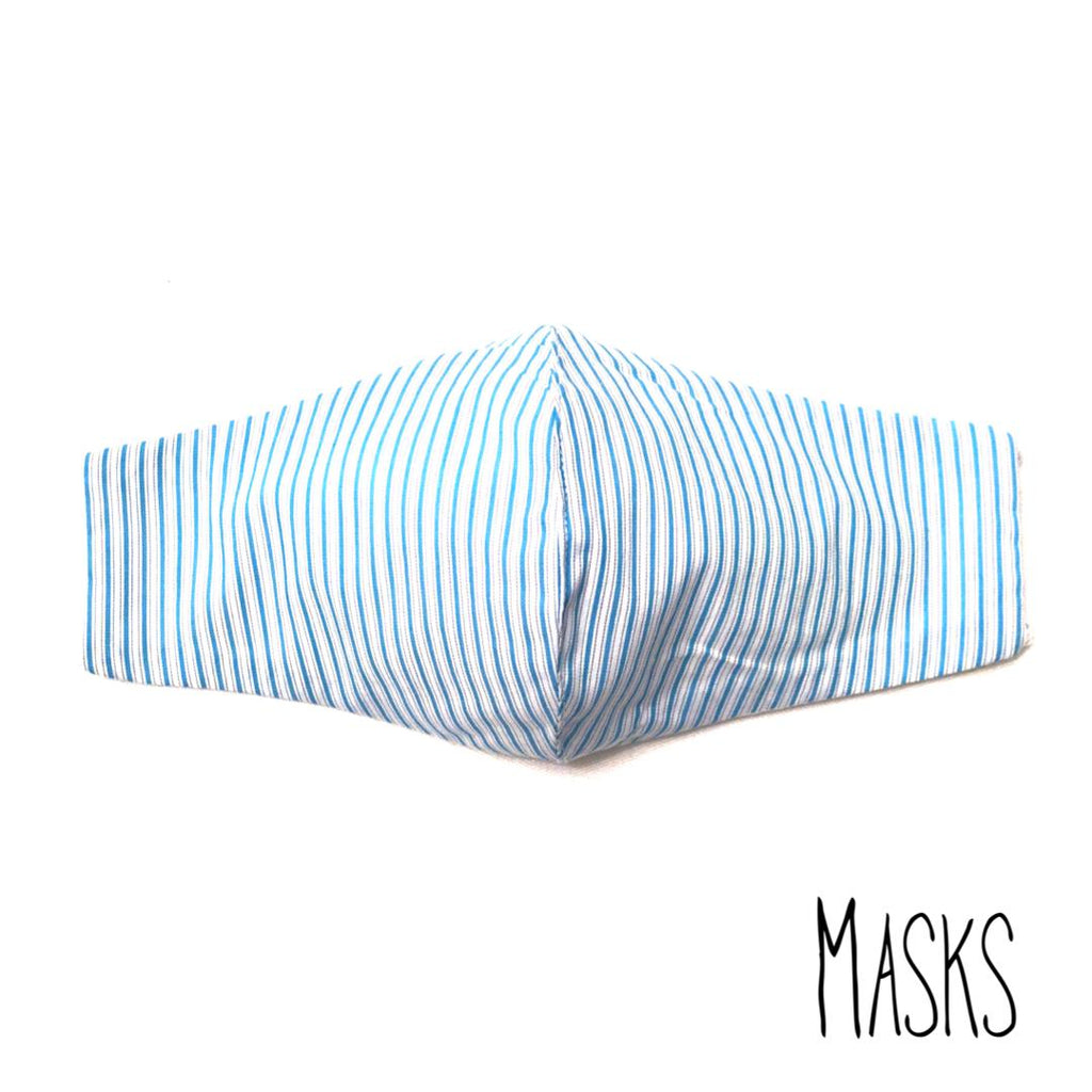 Masks The White and Blue Striped Mask | Loolia Closet