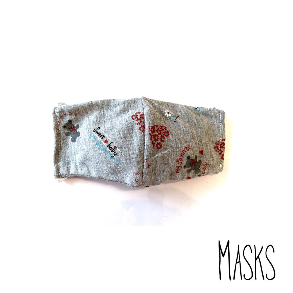 Masks The Grey Teddy Bear Mask - For Kids | Loolia Closet