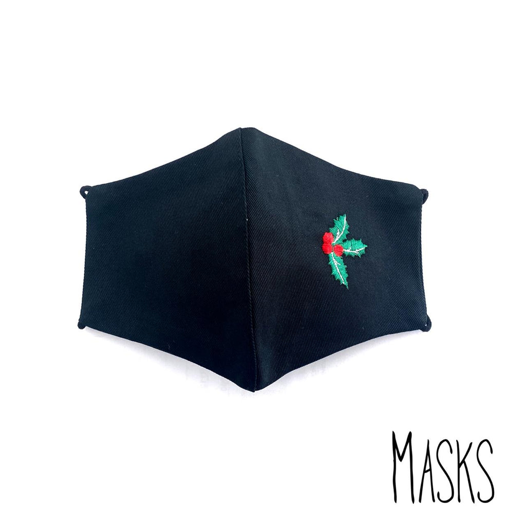 Masks Christmas Flower Black Mask | Loolia Closet